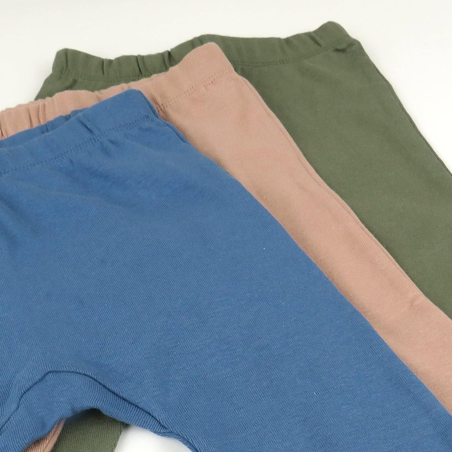 HonestBaby Baby Infant Organic Cotton Cuff-Less Harem Pants Multi-Pack, 6-9 Months